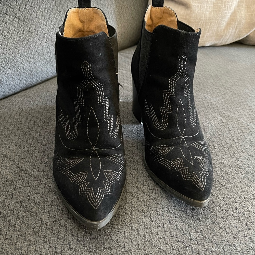 Western Black Booties